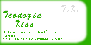 teodozia kiss business card